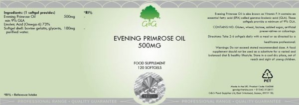 Evening Primrose Oil 500mg - 120 Softgels