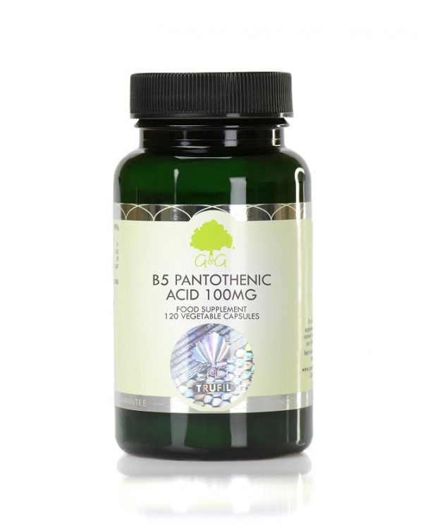 Vitamin B5 Pantothenic Acid 100mg - 120 Capsules